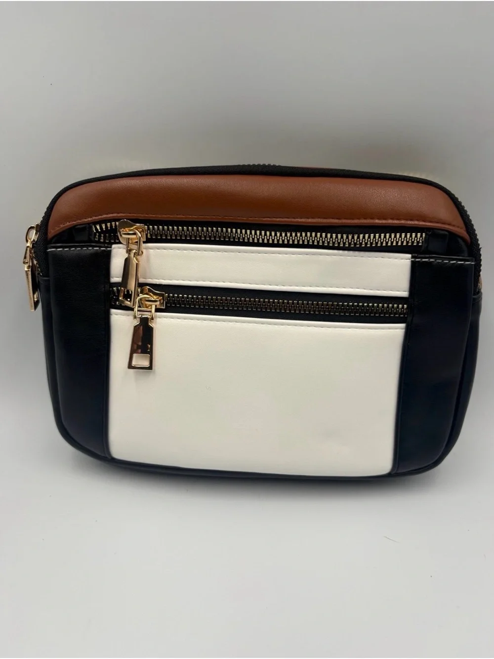 GAEKEAO Women’s Crossbody Purse Multi Pocket Shoulder Handbag Black/White/Brown - Picture 9 of 10